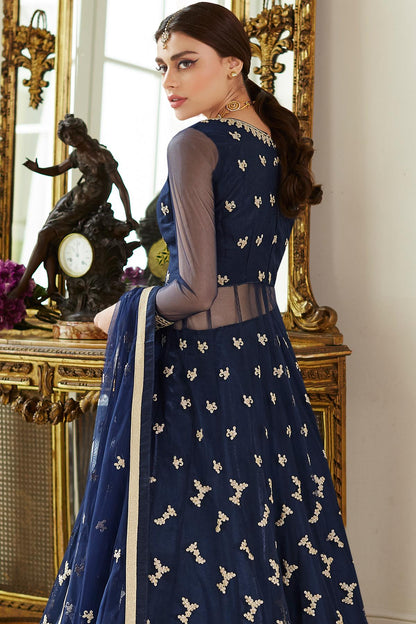 Navy Blue Designer Lehenga Style Suit