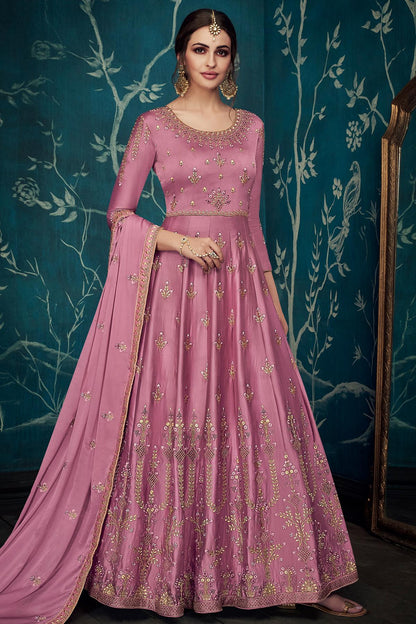 Onion Pink Designer Anarkali Suit