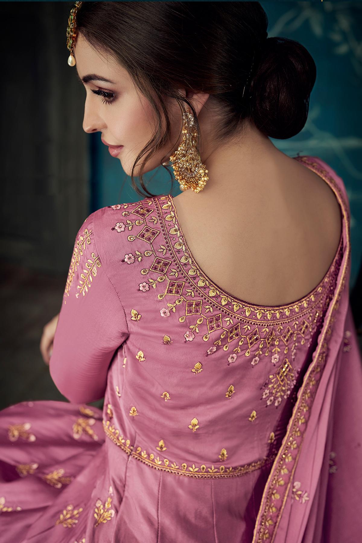 Onion Pink Designer Anarkali Suit