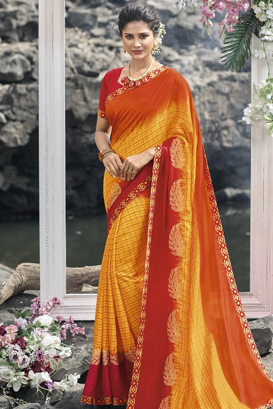 Multicoloured Fancy fabric Saree