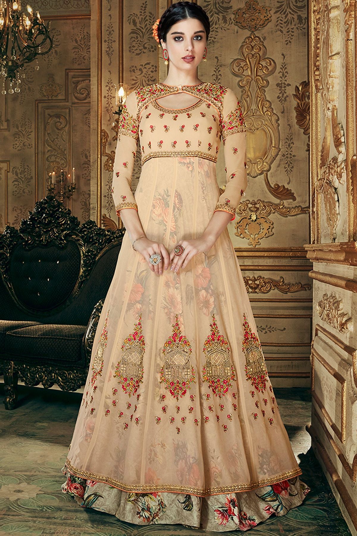 Parmesean Georgette Party Wear Anarkali Suit