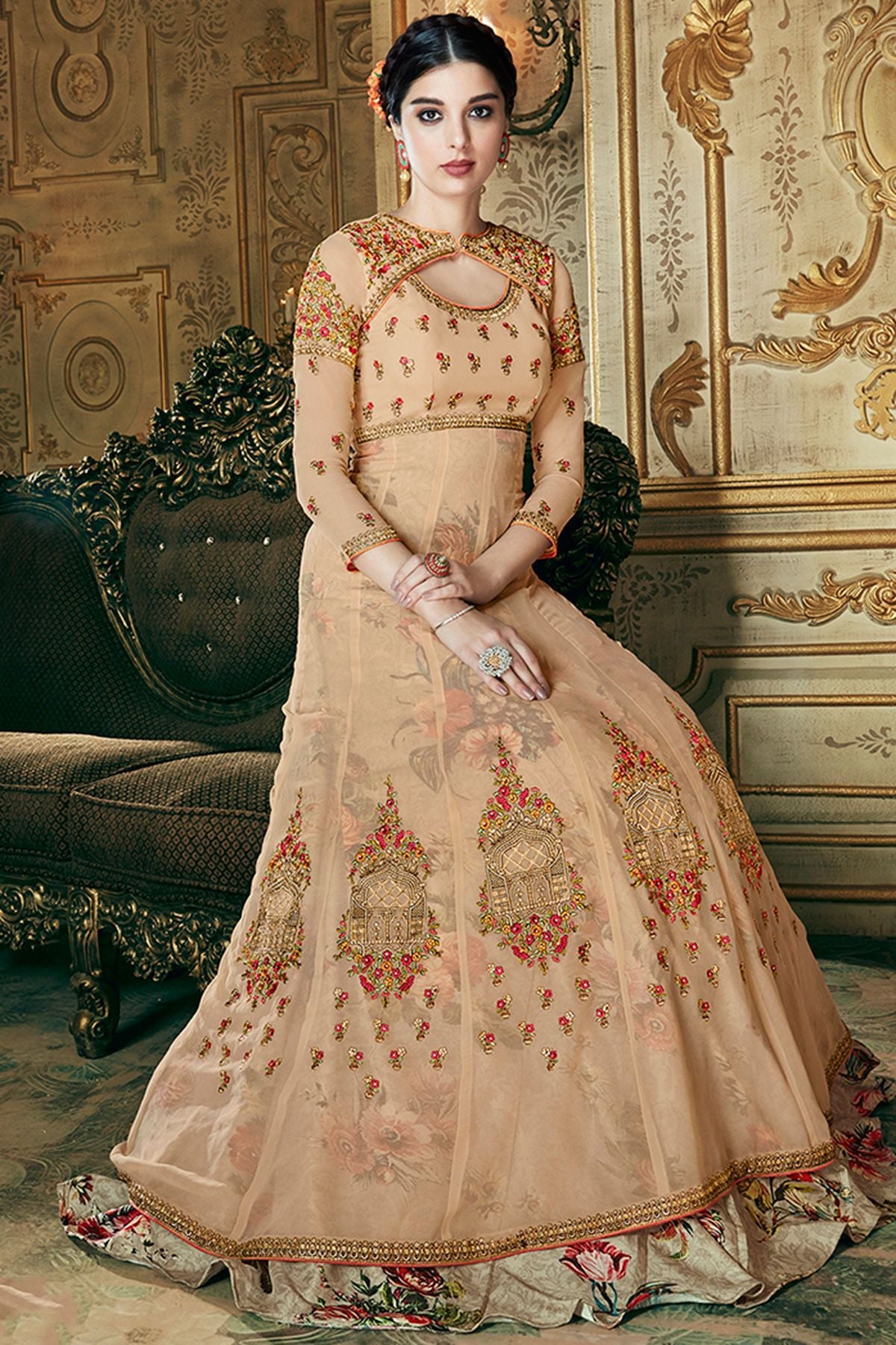 Parmesean Georgette Party Wear Anarkali Suit