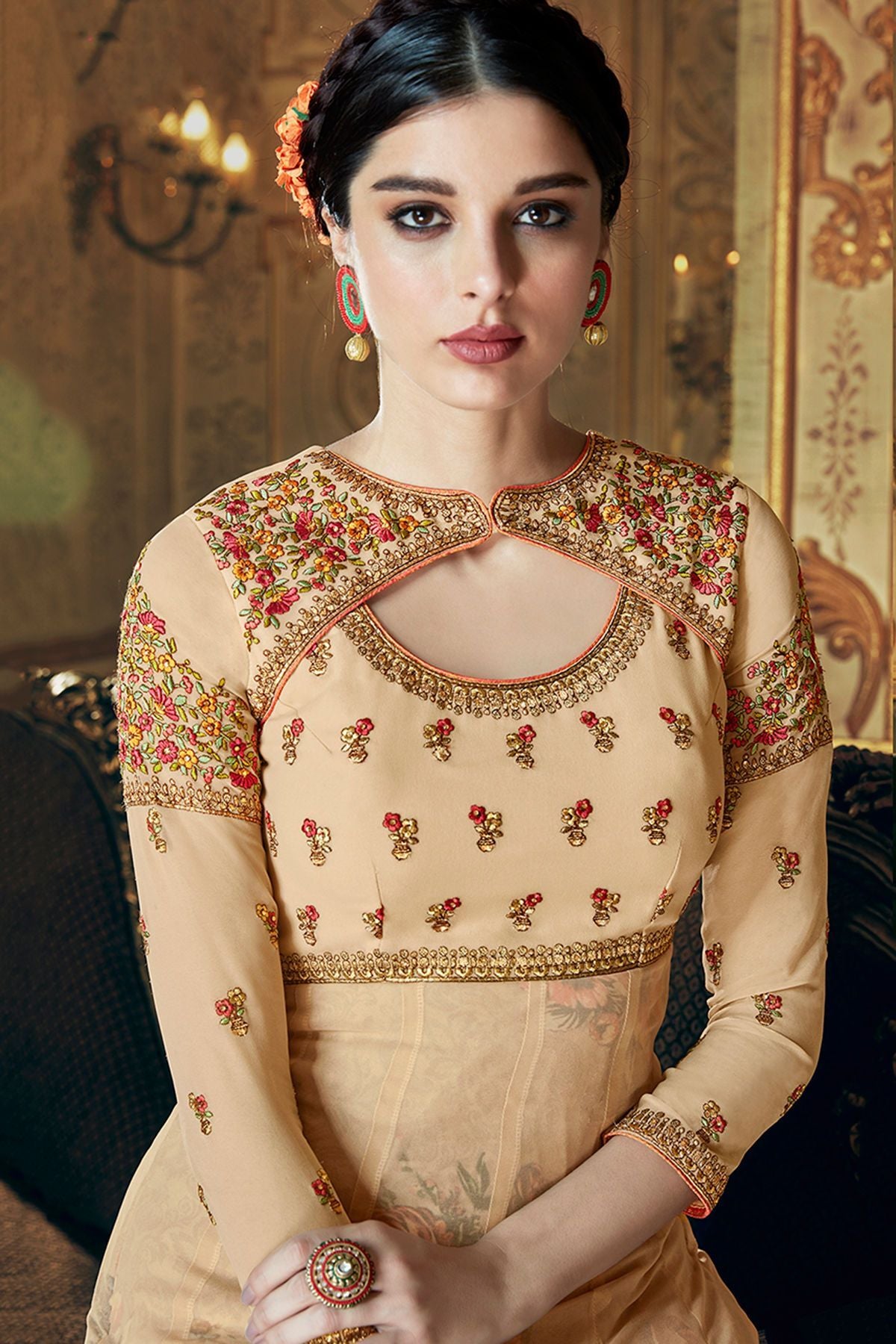 Parmesean Georgette Party Wear Anarkali Suit
