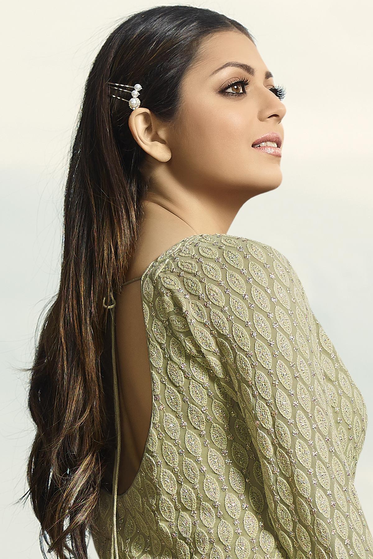 Pastel Green Embroidered Designer Anarkali Suit