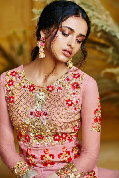 Peach Designer Anarkali Suit