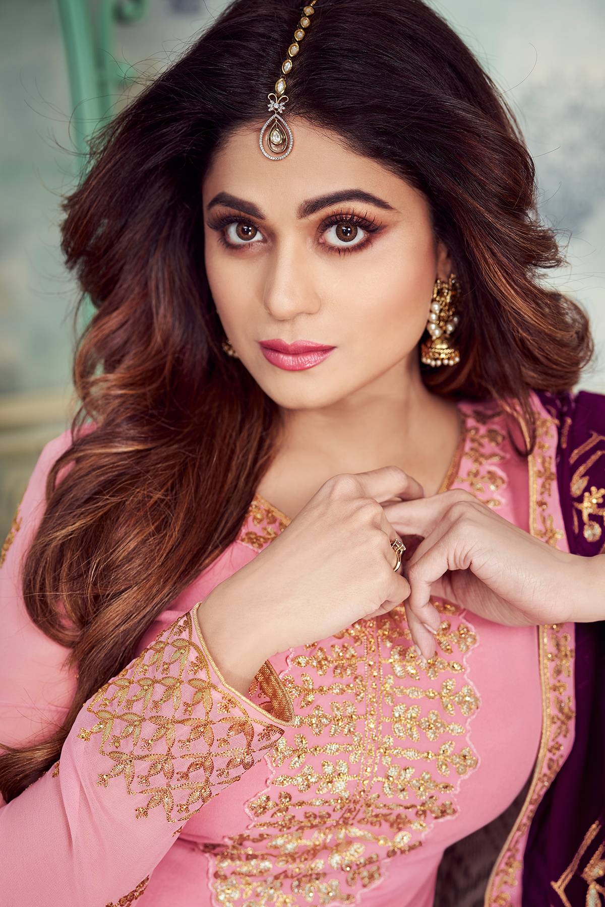 Pink Designer Party Wear Sharara Suit