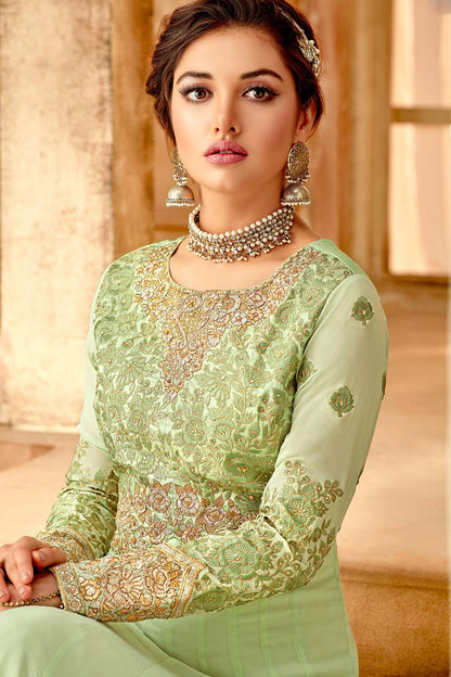 Pista Designer Party Wear Anarkali Suit