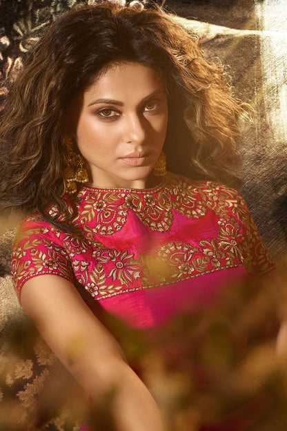 Rani Pink Designer Silk Gown