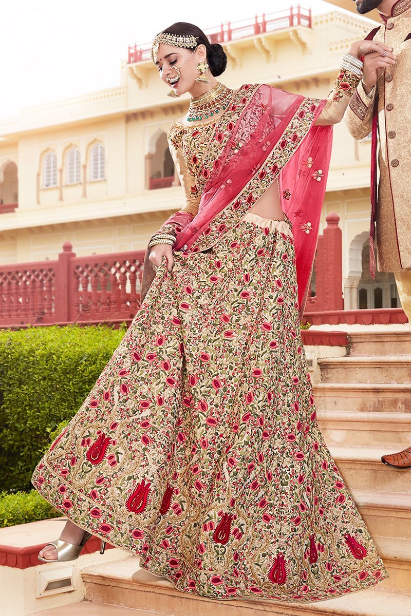 Silver Grey Banarasi Tissue Party Wear Lehenga Choli