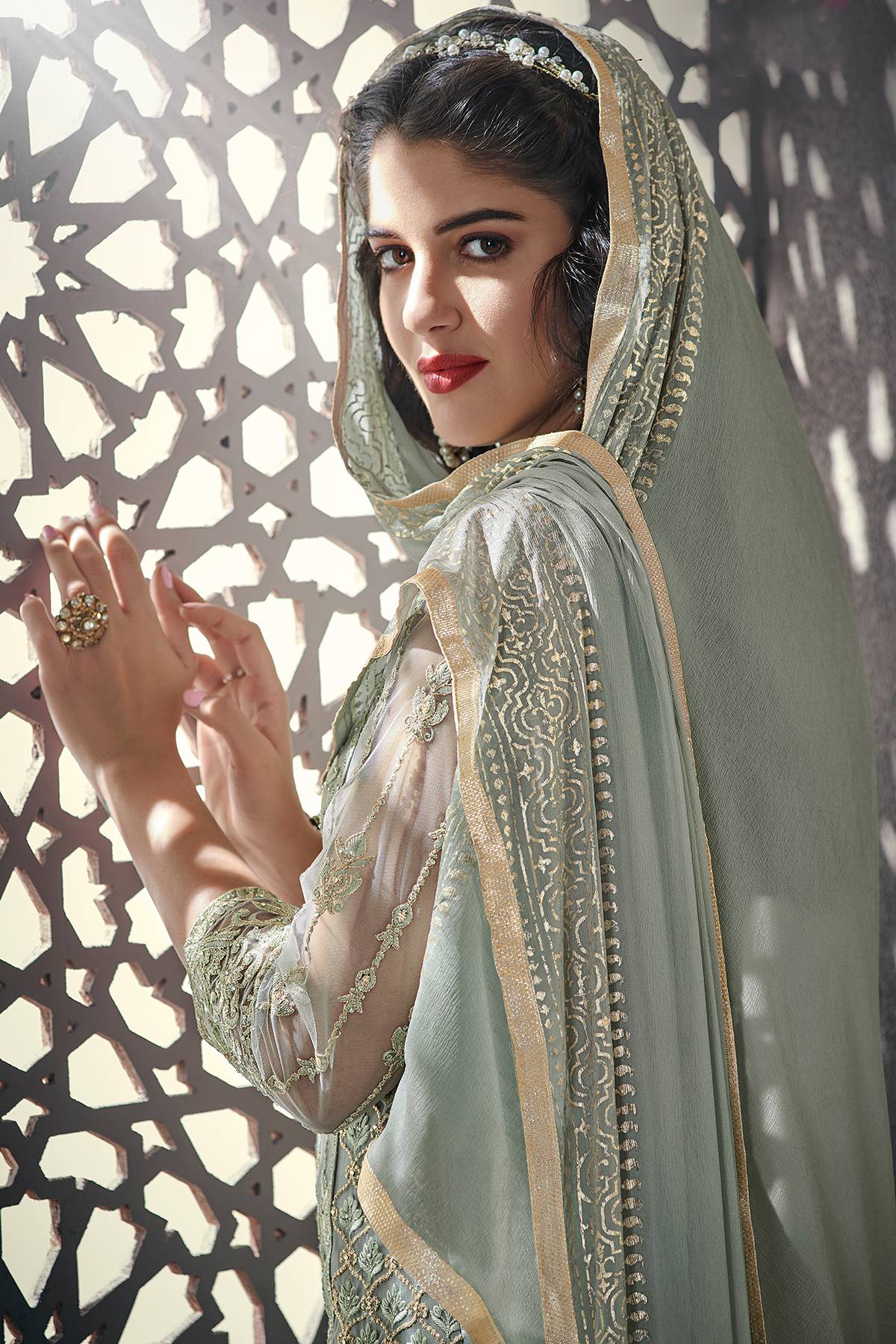 Sage Green Designer Straight Cut Suit