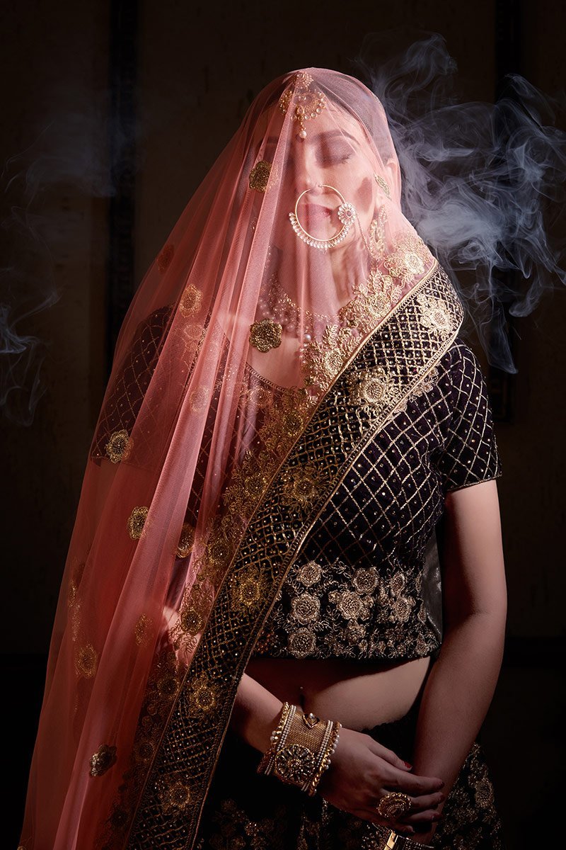 Elegant Navy-Blue Lehenga set with Heavy Embroidery