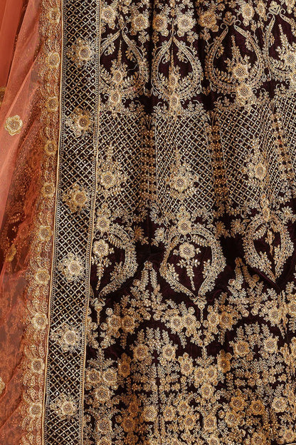 Elegant Navy-Blue Lehenga set with Heavy Embroidery