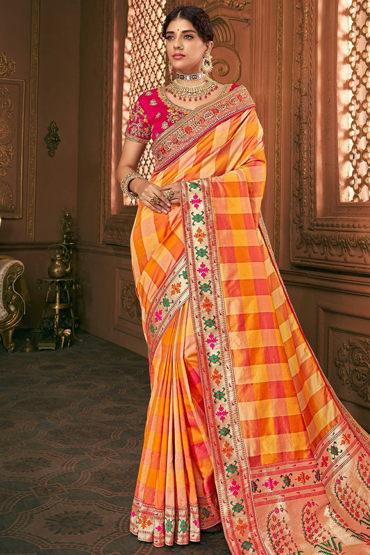Multicoloured Designer Silk Saree