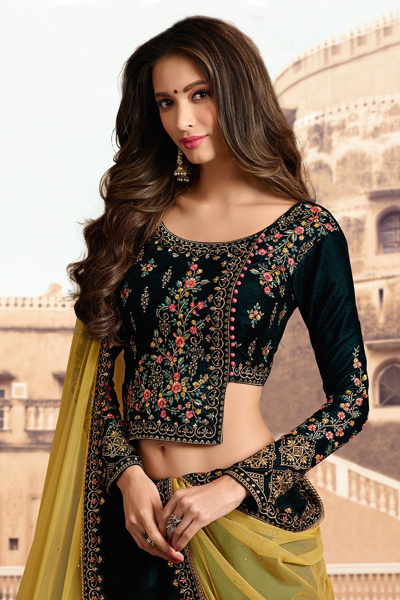 Peacock blue Party Wear Lehenga Choli