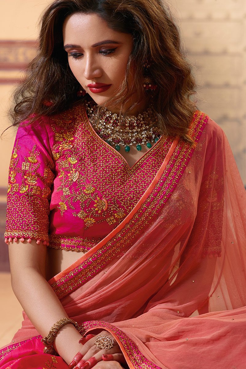 Magenta Colored Party Wear Lehenga Choli