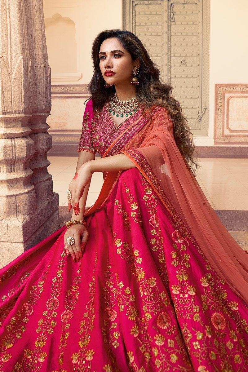Magenta Colored Party Wear Lehenga Choli