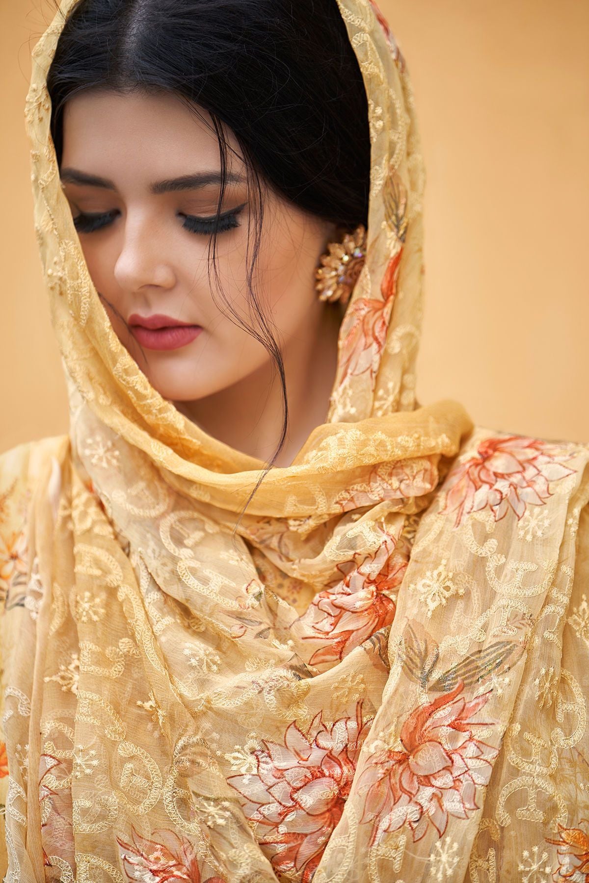 Yellow Cotton casual Wear Straight Suit