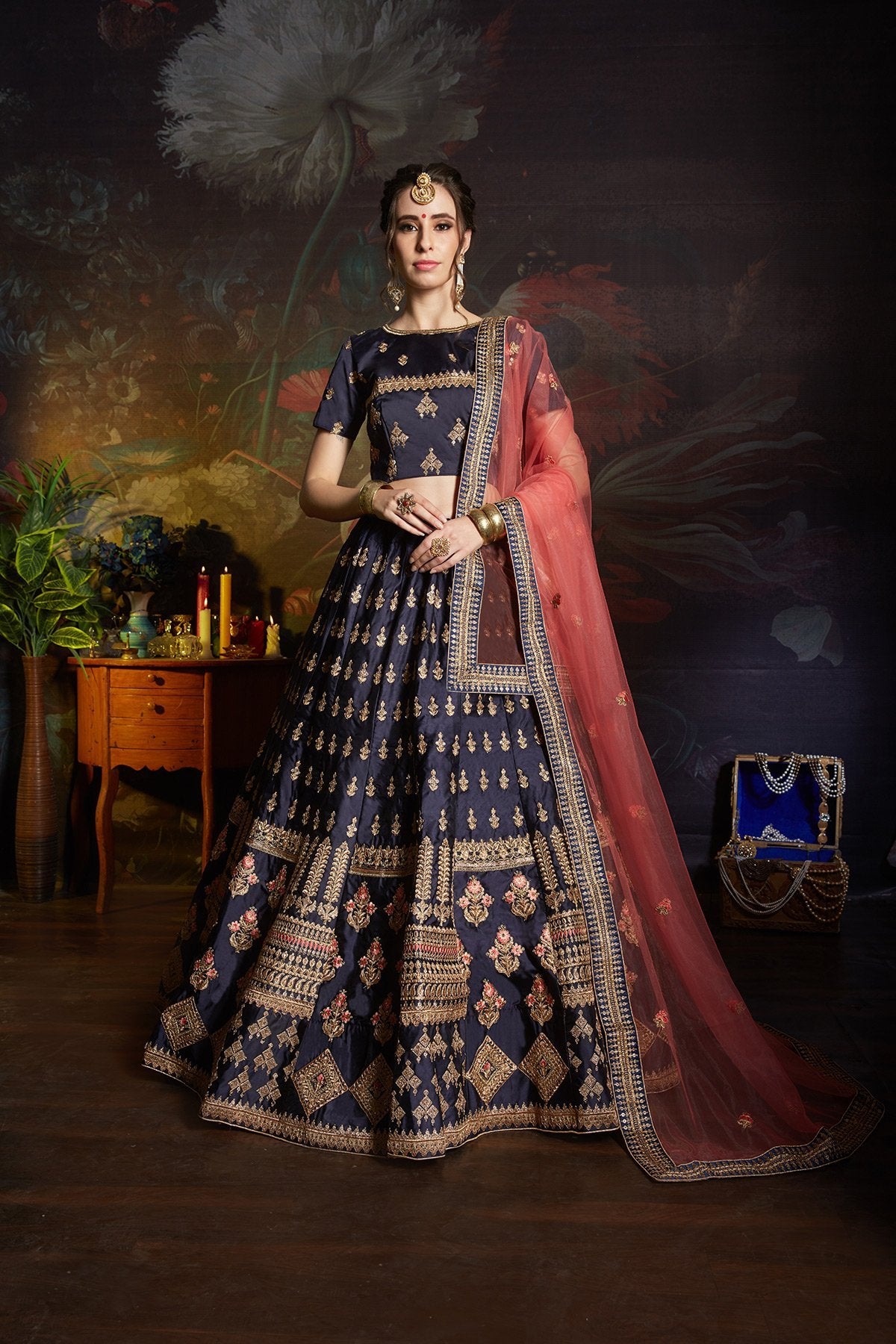 Blue color designer wear Lehenga set