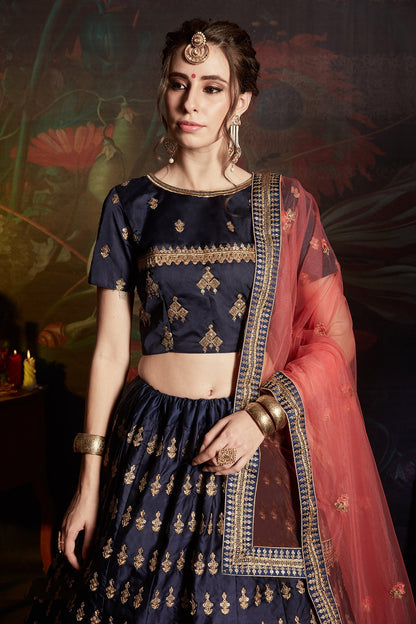 Blue color designer wear Lehenga set