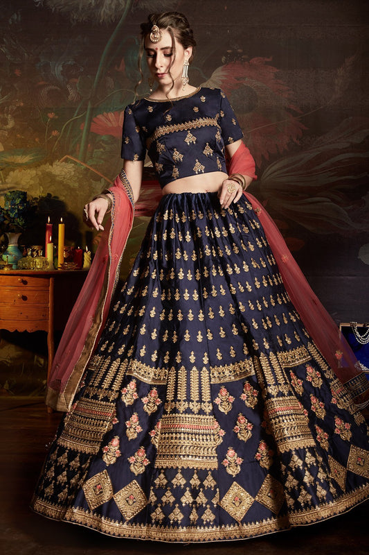 Blue color designer wear Lehenga set