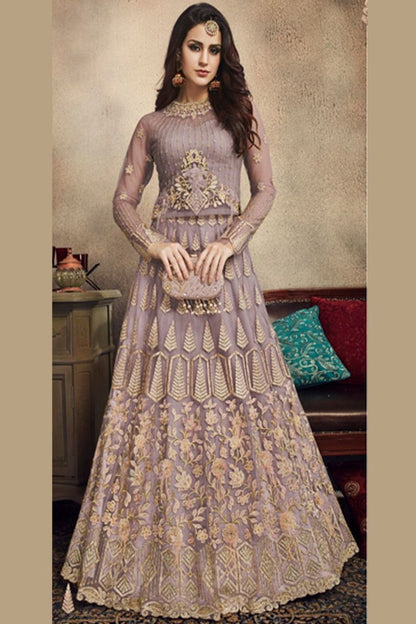 Ravishing lavender net party wear Lehenga Set