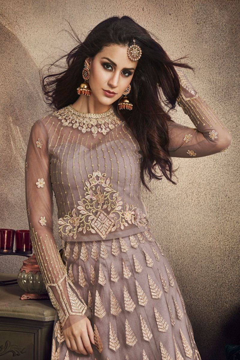 Ravishing lavender net party wear Lehenga Set