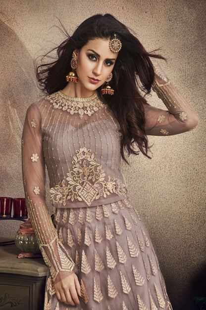 Ravishing lavender net party wear Lehenga Set