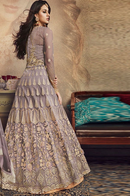 Ravishing lavender net party wear Lehenga Set